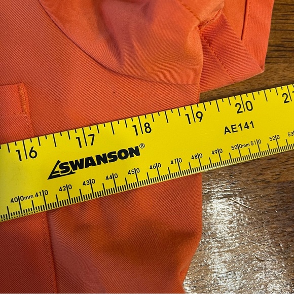 Figs Orange v neck top size XS PO# 2525 - Picture 8 of 9